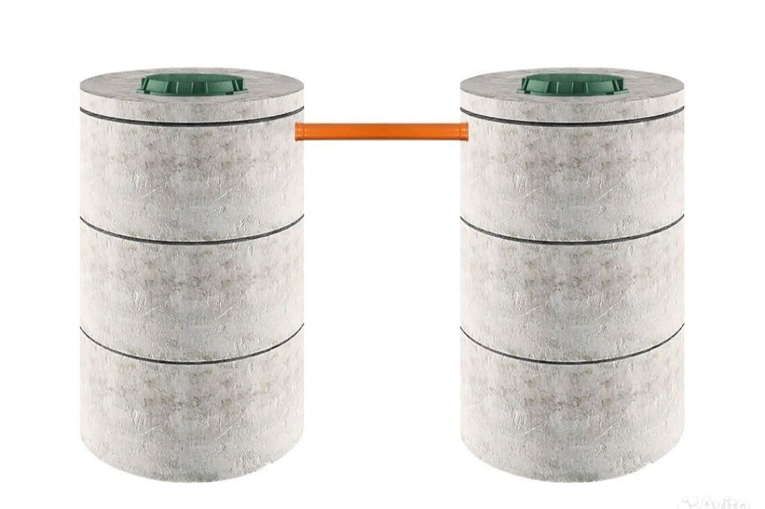 Монтаж септика из бетонных колец. Канализация - септик (3 ж/б кольца). Септик 3 2 2 из бетонных колец. Септик переливной жб. Септик из бетонных колец 3+3+3.